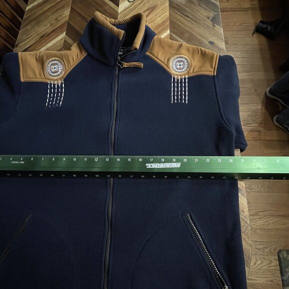 Silvy Walking Jacket Fleece Zip Up Italy Made Polartec Southwest Vintage Large - Picture 4 of 8